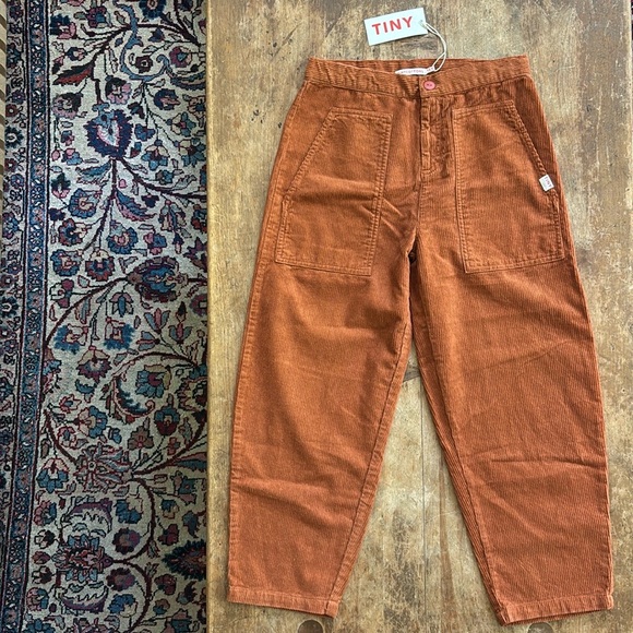 Tiny Cottons corduroy pants rust brown NWT
